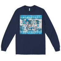 Navy winter vibes gnome Long Sleeve Tee - JahusDesignShop