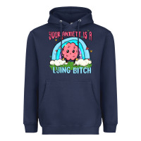 Navy your anxıett is a lying bitch malia Heavyweight Hoodie - MaliasSmallBusiness