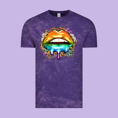 Rainbow Lips Vintage Tee Designed By Zillion Design Studio