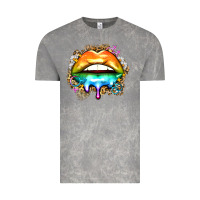 Cloud Rock rainbow lips Vintage Tee - Zillion Design Studio