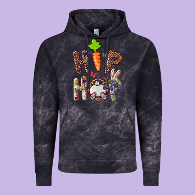 Vintage Hoodie hip hop easter bunny