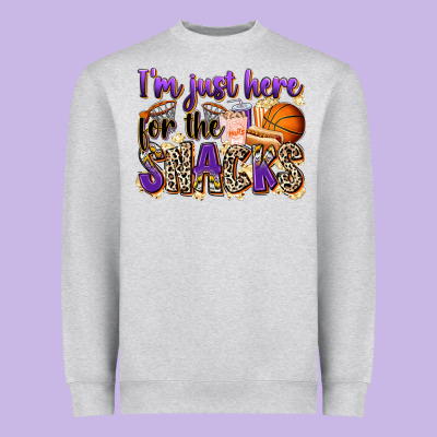 I'm Just Here For The Snacks Basketball Heavyweight Sweatshirt Designed By Zillion Design Studio