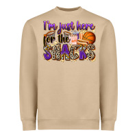 Mushroom i'm just here for the snacks basketball Heavyweight Sweatshirt - Zillion Design Studio