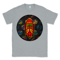 Heather Grey african masks round earrings 2 Classic Tee - BundleAndBundleShop