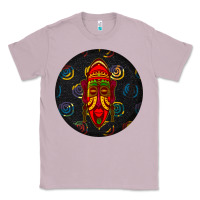 Lilac african masks round earrings 2 Classic Tee - BundleAndBundleShop
