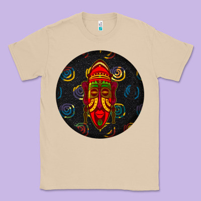African Masks Round Earrings 2 Classic Tee Designed By Bundleandbundleshop