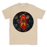 Mushroom african masks round earrings 2 Classic Tee - BundleAndBundleShop