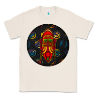 Natural african masks round earrings 2 Classic Tee - BundleAndBundleShop