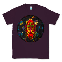 Plum african masks round earrings 2 Classic Tee - BundleAndBundleShop