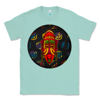 Seafoam african masks round earrings 2 Classic Tee - BundleAndBundleShop