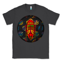 Smoke african masks round earrings 2 Classic Tee - BundleAndBundleShop