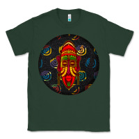 Sports Green african masks round earrings 2 Classic Tee - BundleAndBundleShop