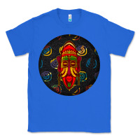 True Royal african masks round earrings 2 Classic Tee - BundleAndBundleShop