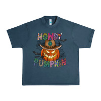 Midnight Navy howdy pumpkin Urban Heavy Tee - CowhideDigitalArt