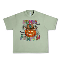 Oil Green howdy pumpkin Urban Heavy Tee - CowhideDigitalArt