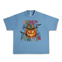 Pebble Blue howdy pumpkin Urban Heavy Tee - CowhideDigitalArt