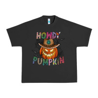Pigment Black howdy pumpkin Urban Heavy Tee - CowhideDigitalArt