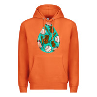 Carrot baseball and western roses teardrop  5 Premium Hoodie - BundleAndBundleShop