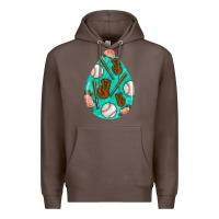 Coffee baseball and western roses teardrop  5 Premium Hoodie - BundleAndBundleShop