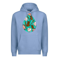 Baseball And Western Roses Teardrop  5 Premium Hoodie | Teevron