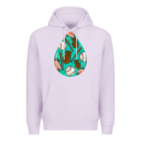 Lilac baseball and western roses teardrop  5 Premium Hoodie - BundleAndBundleShop