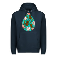 Navy baseball and western roses teardrop  5 Premium Hoodie - BundleAndBundleShop