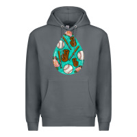 Rock baseball and western roses teardrop  5 Premium Hoodie - BundleAndBundleShop