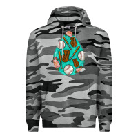Slate Camo baseball and western roses teardrop  5 Premium Hoodie - BundleAndBundleShop