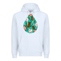 White baseball and western roses teardrop  5 Premium Hoodie - BundleAndBundleShop