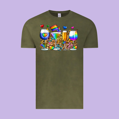 Pride Wine Cups Vintage Tee Designed By Zillion Design Studio
