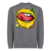 Storm lemon lips with leopard Heavyweight Sweatshirt - texasbilliewilder