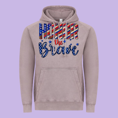 Vintage Hoodie honor the brave