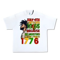 White July 4th Juneteenth 1865 Urban Heavy Tee - CowGirlArtShop