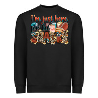 Black i'm just here for the snacks american football Heavyweight Sweatshirt - Zillion Design Studio