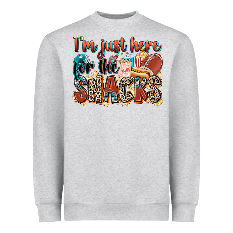 I'm Just Here For The Snacks American Football Heavyweight Sweatshirt by Zillion Design Studio | Teevron