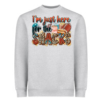 Heather Grey i'm just here for the snacks american football Heavyweight Sweatshirt - Zillion Design Studio