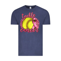 Vintage Denim Tackle Cancer Softball Vintage Tee - texasbilliewilder