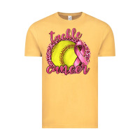 Vintage Mustard Tackle Cancer Softball Vintage Tee - texasbilliewilder