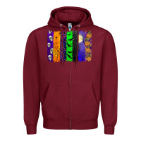 Burgundy halloween brush stroke Zipper Hoodie - JahusDesignShop