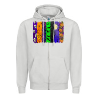 Dove Grey halloween brush stroke Zipper Hoodie - JahusDesignShop