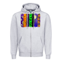 Heather Grey halloween brush stroke Zipper Hoodie - JahusDesignShop
