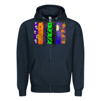 Navy halloween brush stroke Zipper Hoodie - JahusDesignShop