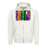 Oatmeal Heather halloween brush stroke Zipper Hoodie - JahusDesignShop