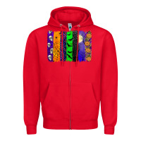 Red halloween brush stroke Zipper Hoodie - JahusDesignShop