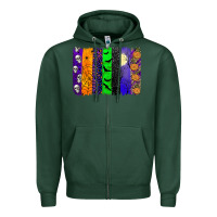 Sports Green halloween brush stroke Zipper Hoodie - JahusDesignShop