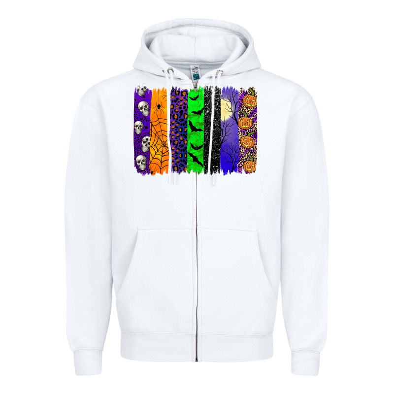 Halloween Brush Stroke Zipper Hoodie by JahusDesignShop | Teevron