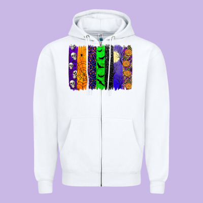 Halloween Brush Stroke Zipper Hoodie Designed By Jahusdesignshop