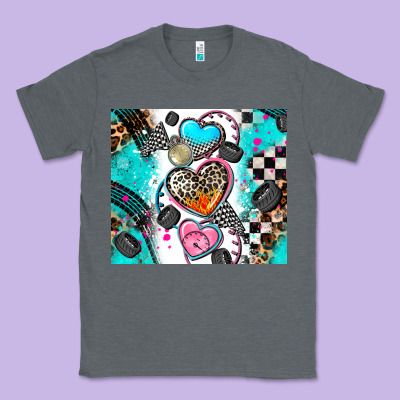 Race Heart Classic Tee Designed By Adodesignshop
