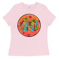 Bubblegum Pink puerto rico coasters Ladies Tee - AdoDesignShop