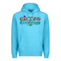 Ocean Blue Lgbtq Choose Kindness With Heart And Peace Premium Hoodie - BundleAndBundleShop